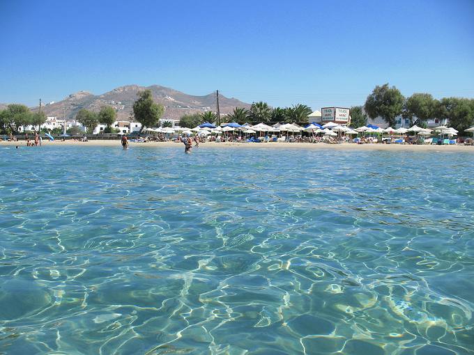 Saint George Beach and Naxos Town