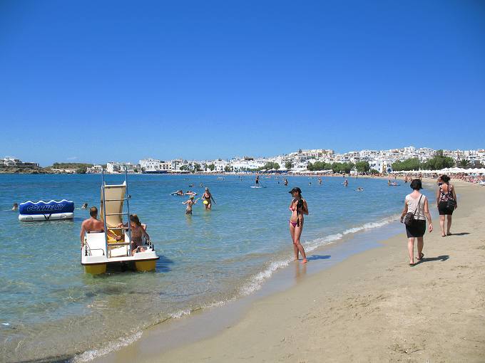 Saint George Beach and Naxos Town